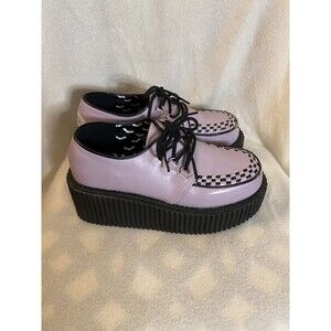 Platform DEMONIA Creepers Women's Size 11 Platform Punk Rock Goth Shoes Purple